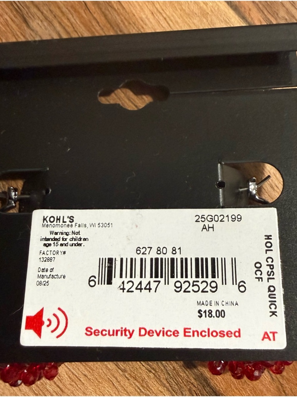 Simply Vera Vera Wang Bead Collar Necklace Earrings and Bracelets Set NWT Red - Picture 5 of 8